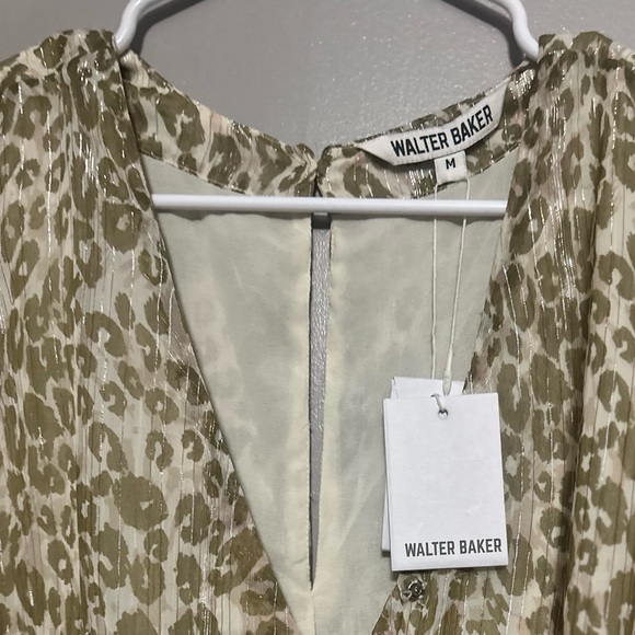 Walter Baker Deena Faux Wrap Mini Dress NWT M Leopard Print - Picture 8 of 10
